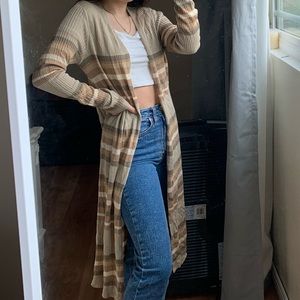 Long neutral cardigan